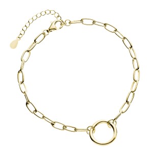 Bratara argint placata cu aur galben cu zale mari DiAmanti Z2206BG-DIA (Argint 925‰ 3,5 g.)